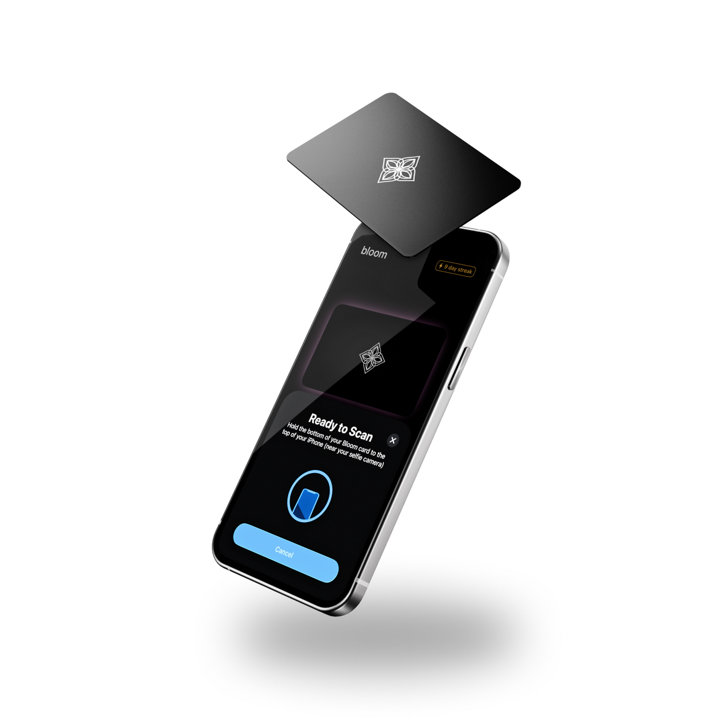 Bloom Card - App Blocker & Screen Time Tool - As Seen On ABC's Shark Tank - Metal Keycard for iPhone & Android