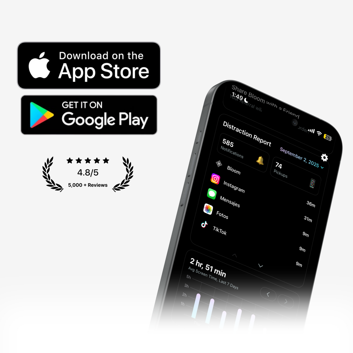 Bloom Android App Bloom Card - App Blocker & Screen Time Tool - As Seen On ABC's Shark T