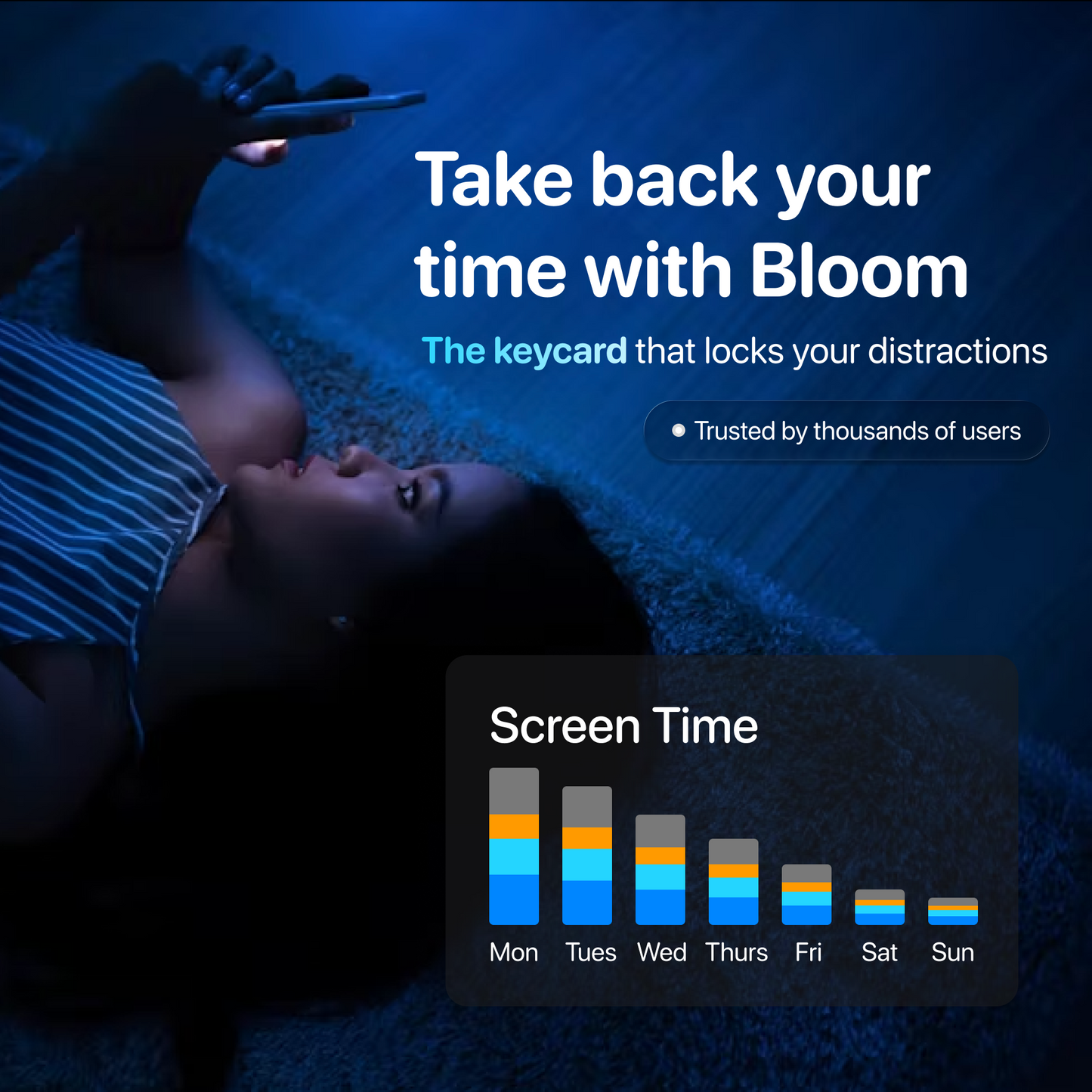 Bloom Card - Stainless Steel Keycard That Locks Distracting Apps